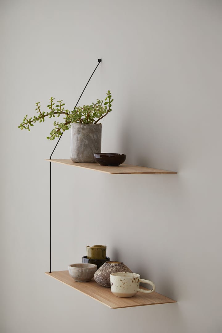 Etagère Stedge 60 cm, Chêne pigmenté blanc Woud