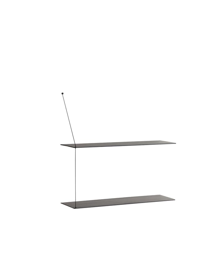Etagère Stedge 80 cm, Frêne teinté noir Woud