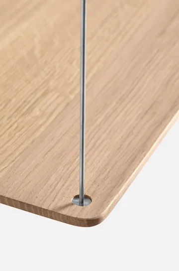 Etagère Stedge - Chêne blanchi-acier brossé, 60 cm, 2 étagères - Woud