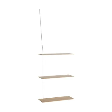 Etagère Stedge - Chêne blanchi-acier brossé, 60 cm, 3 étagères - Woud