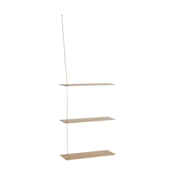 Etagère Stedge - Chêne blanchi au pigment-laiton, 60 cm, 3 étagères - Woud