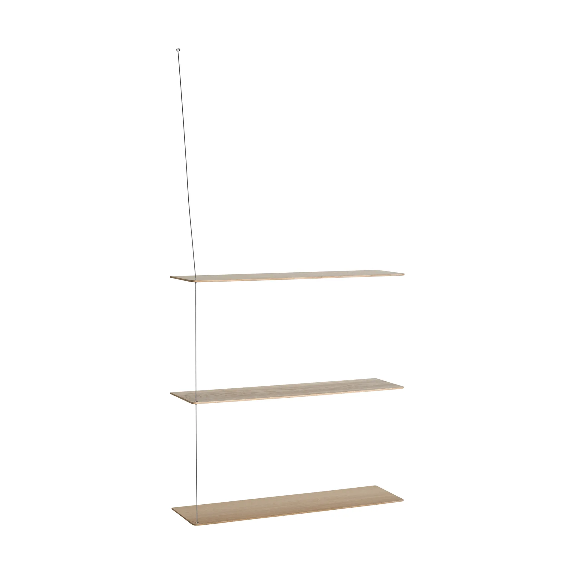 Etagère Stedge, Chêne blanchi-brossé acier, 80 cm, 3 étagères Woud