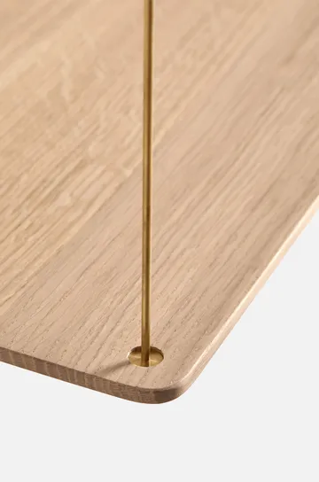 Etagère Stedge - Chêne blanchi-laiton, 60 cm, 2 étagères - Woud