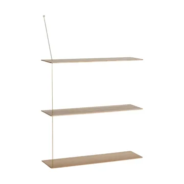 Etagère Stedge - Chêne blanchi-laiton, 80 cm, 3 étagères - Woud