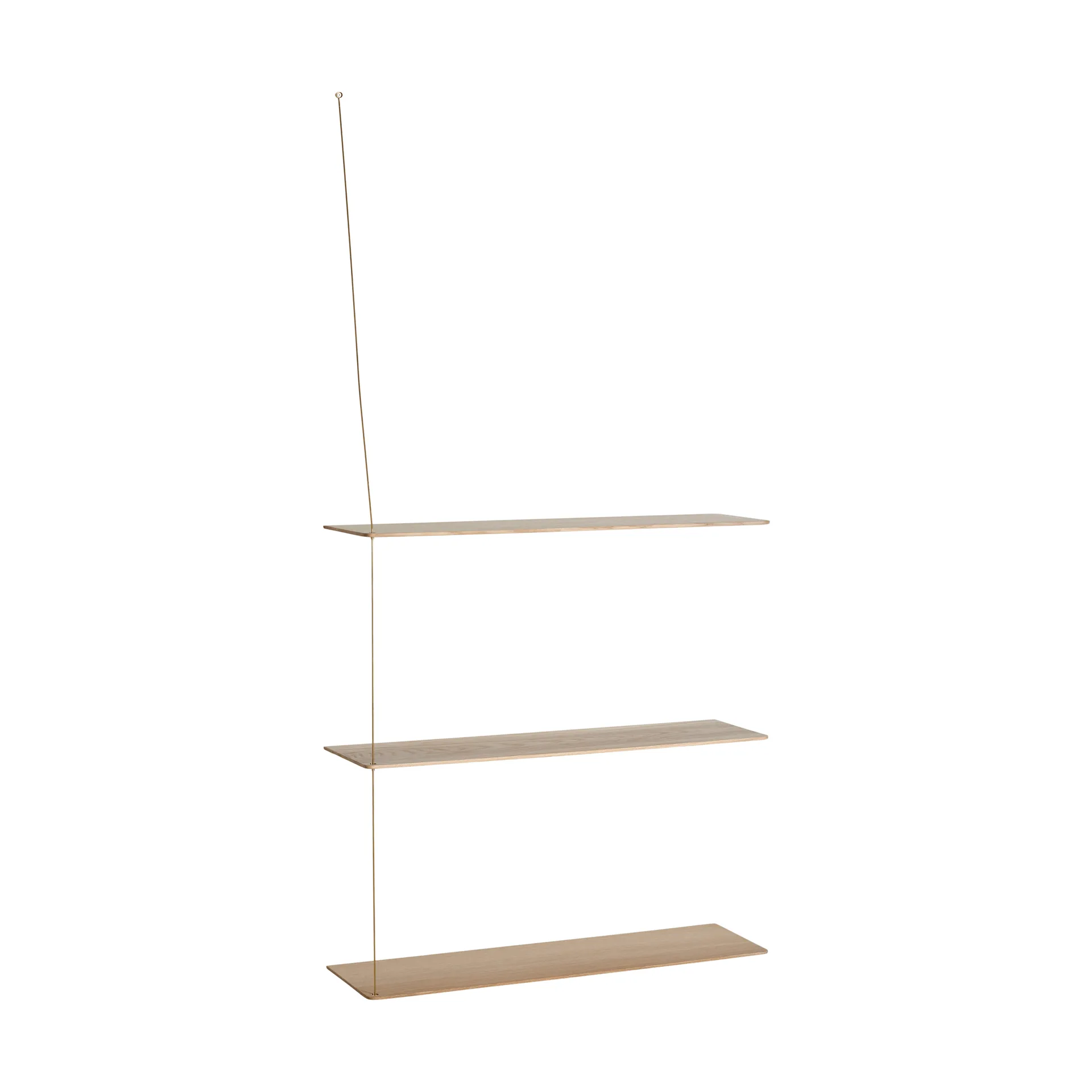 Etagère Stedge, Chêne blanchi-laiton, 80 cm, 3 étagères Woud