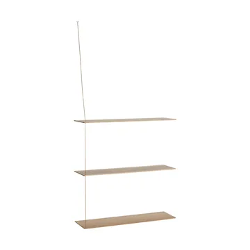 Etagère Stedge - Chêne blanchi-laiton, 80 cm, 3 étagères - Woud