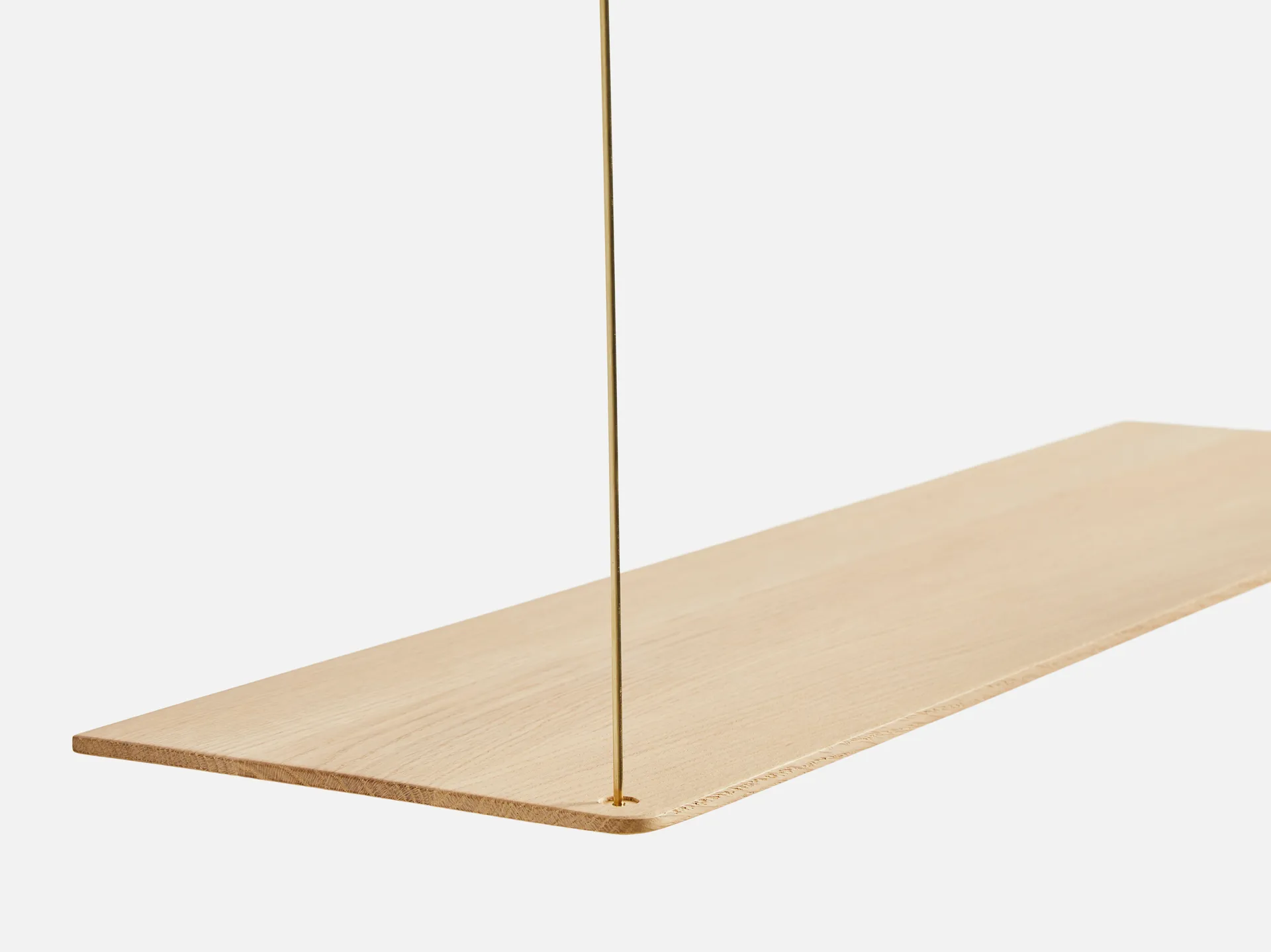 Etagère Stedge, Chêne blanchi-messing, 80 cm, 2 étagères Woud