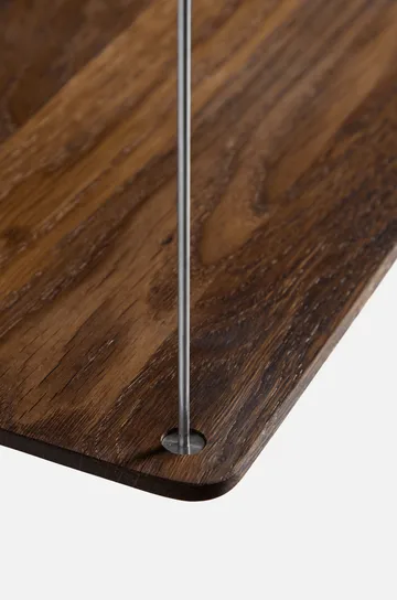 Etagère Stedge - Chêne fumé-acier brossé, 60 cm, 2 étagères - Woud