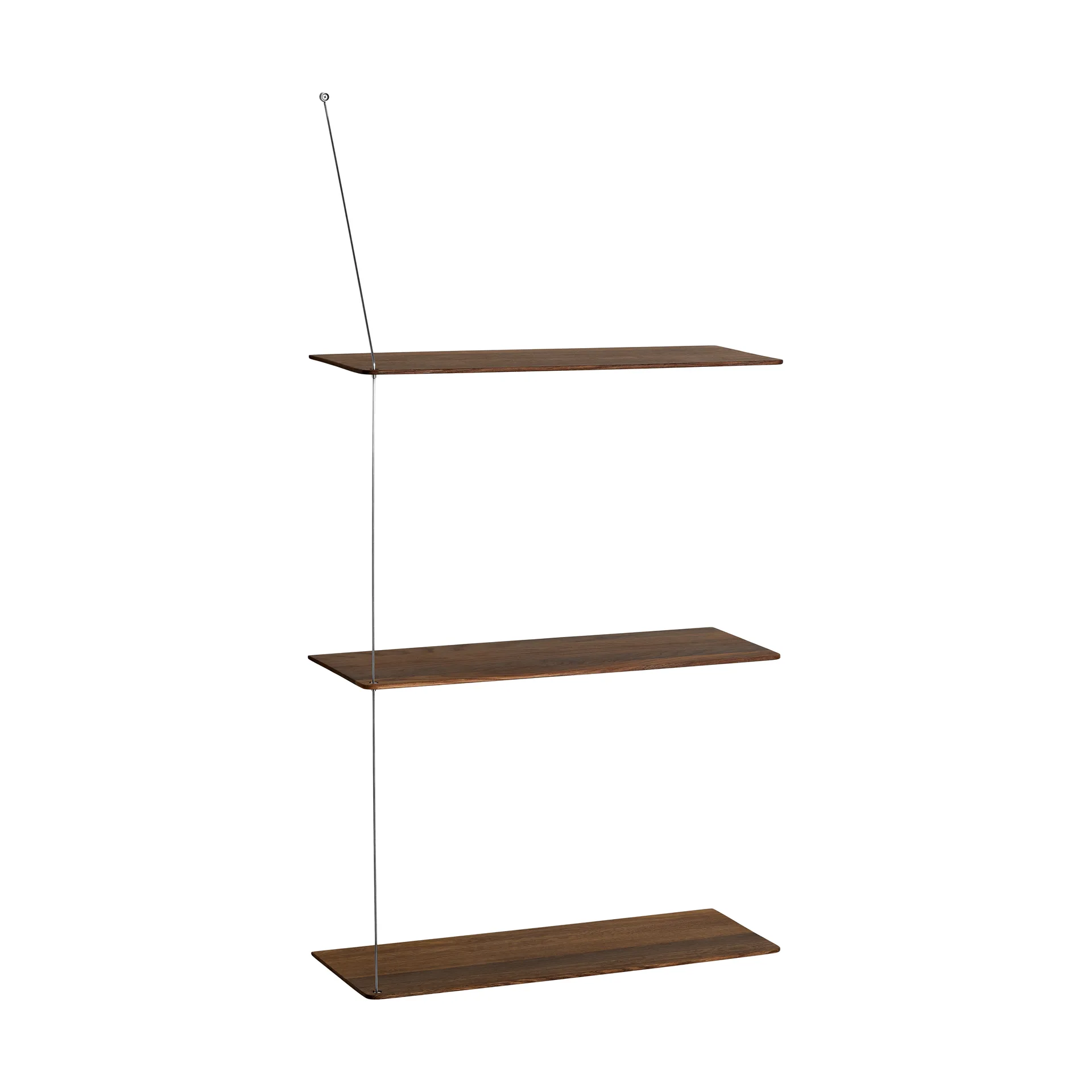 Etagère Stedge, Chêne fumé-acier brossé, 60 cm, 3 étagères Woud