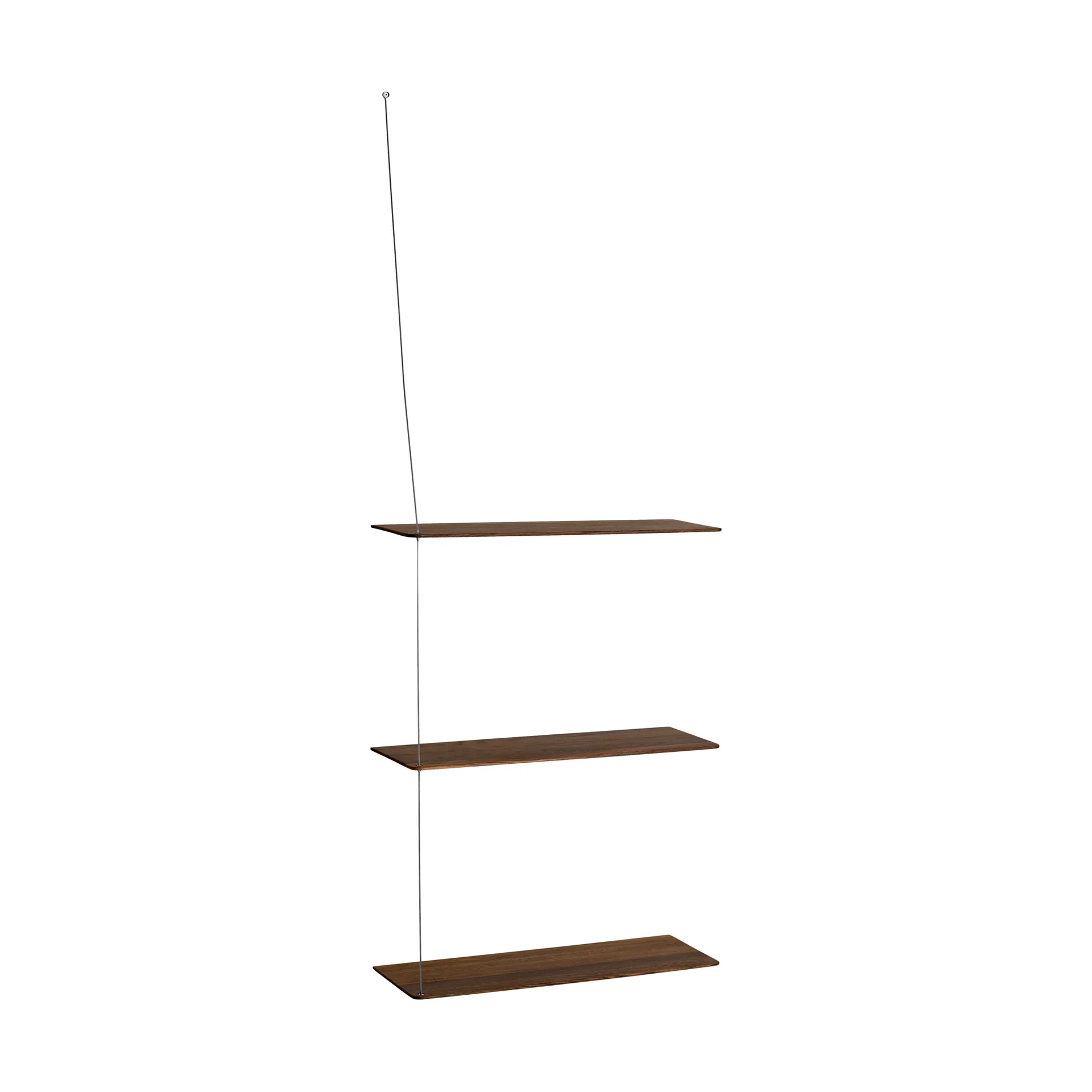 Etagère Stedge, Chêne fumé-acier brossé, 60 cm, 3 étagères Woud