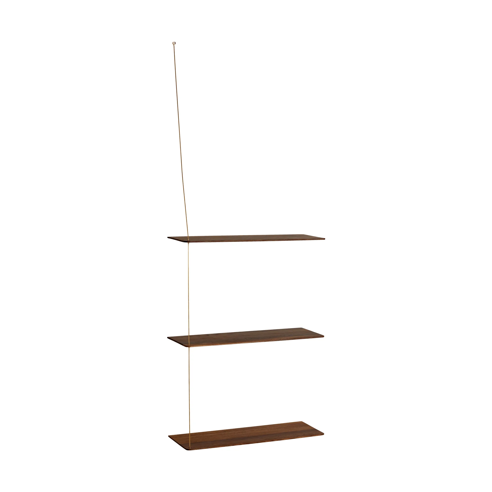 Etagère Stedge, Chêne fumé-laiton, 60 cm, 3 étagères Woud