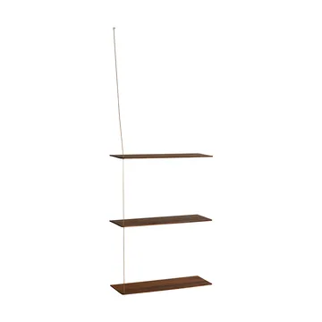 Etagère Stedge - Chêne fumé-laiton, 60 cm, 3 étagères - Woud