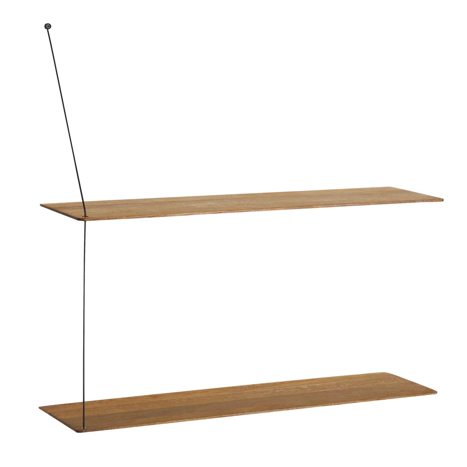 Etagère Stedge, Chêne fumé-noir, 80 cm, 2 étagères Woud