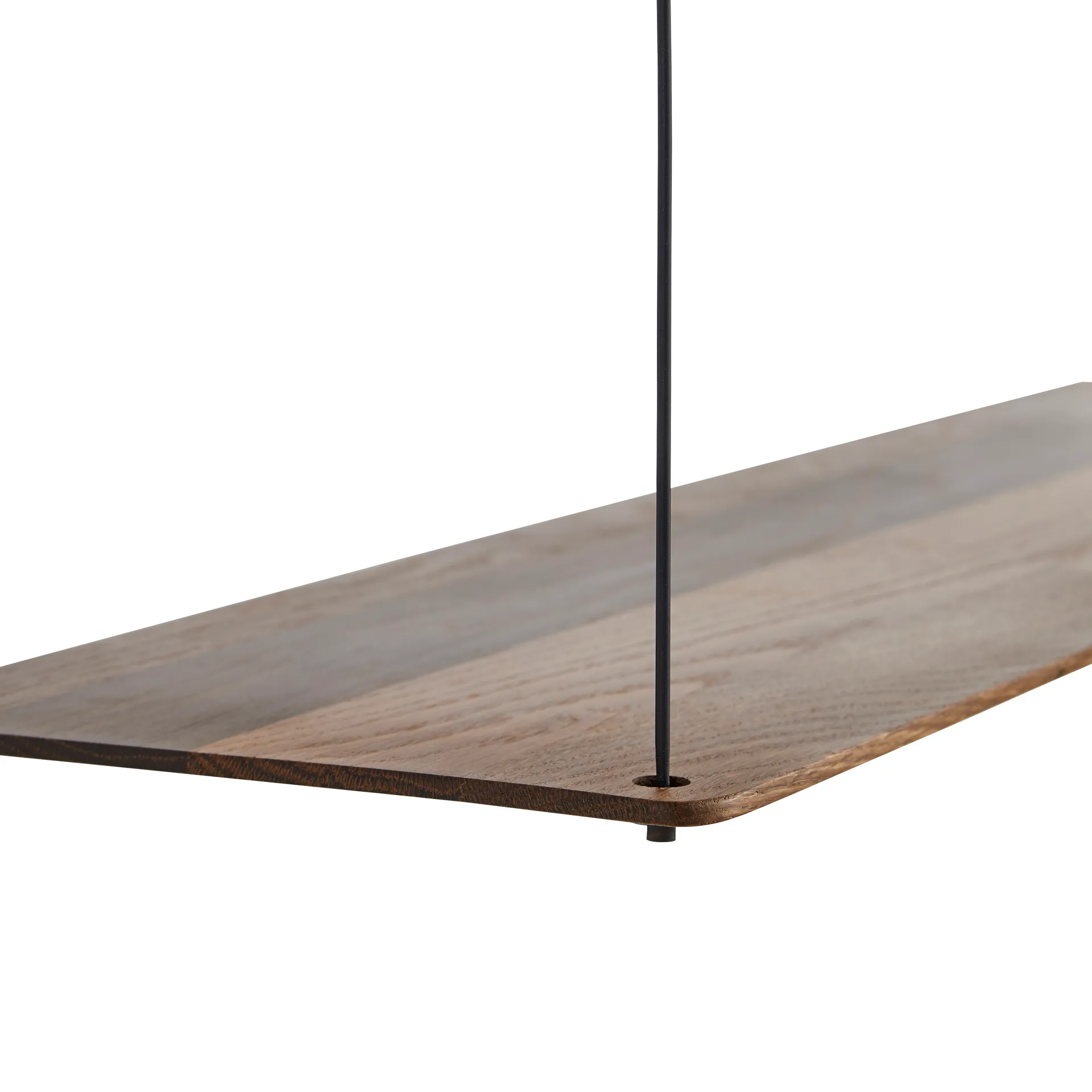 Etagère Stedge, Chêne fumé-noir, 80 cm, 2 étagères Woud