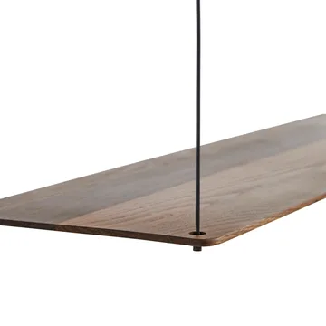 Etagère Stedge - Chêne fumé-noir, 80 cm, 2 étagères - Woud
