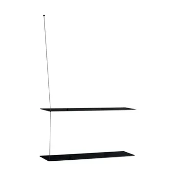 Etagère Stedge - Chêne noir, 80 cm, 2 étagères - Woud
