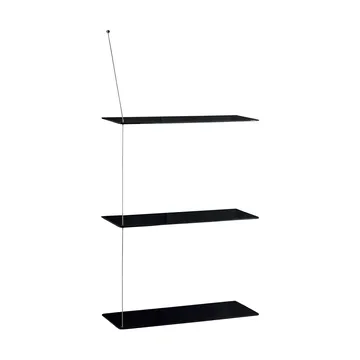 Etagère Stedge - Chêne noir-acier brossé, 60 cm, 3 étagères - Woud