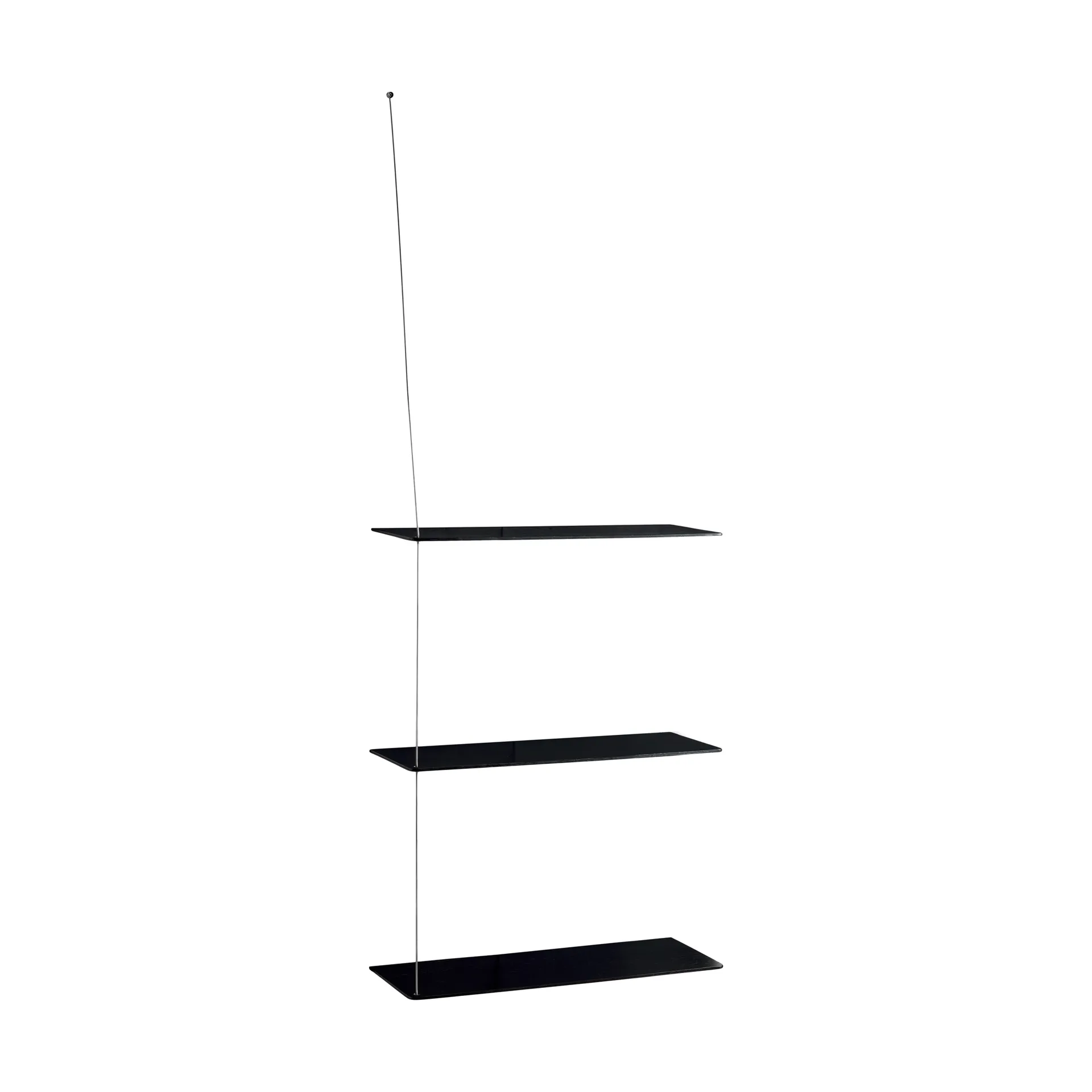 Etagère Stedge, Chêne noir-acier brossé, 60 cm, 3 étagères Woud