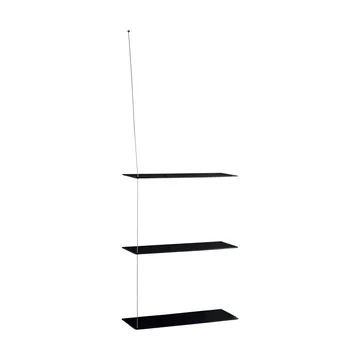 Etagère Stedge - Chêne noir-acier brossé, 60 cm, 3 étagères - Woud