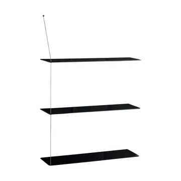 Etagère Stedge - Chêne noir-acier brossé, 80 cm, 3 étagères - Woud