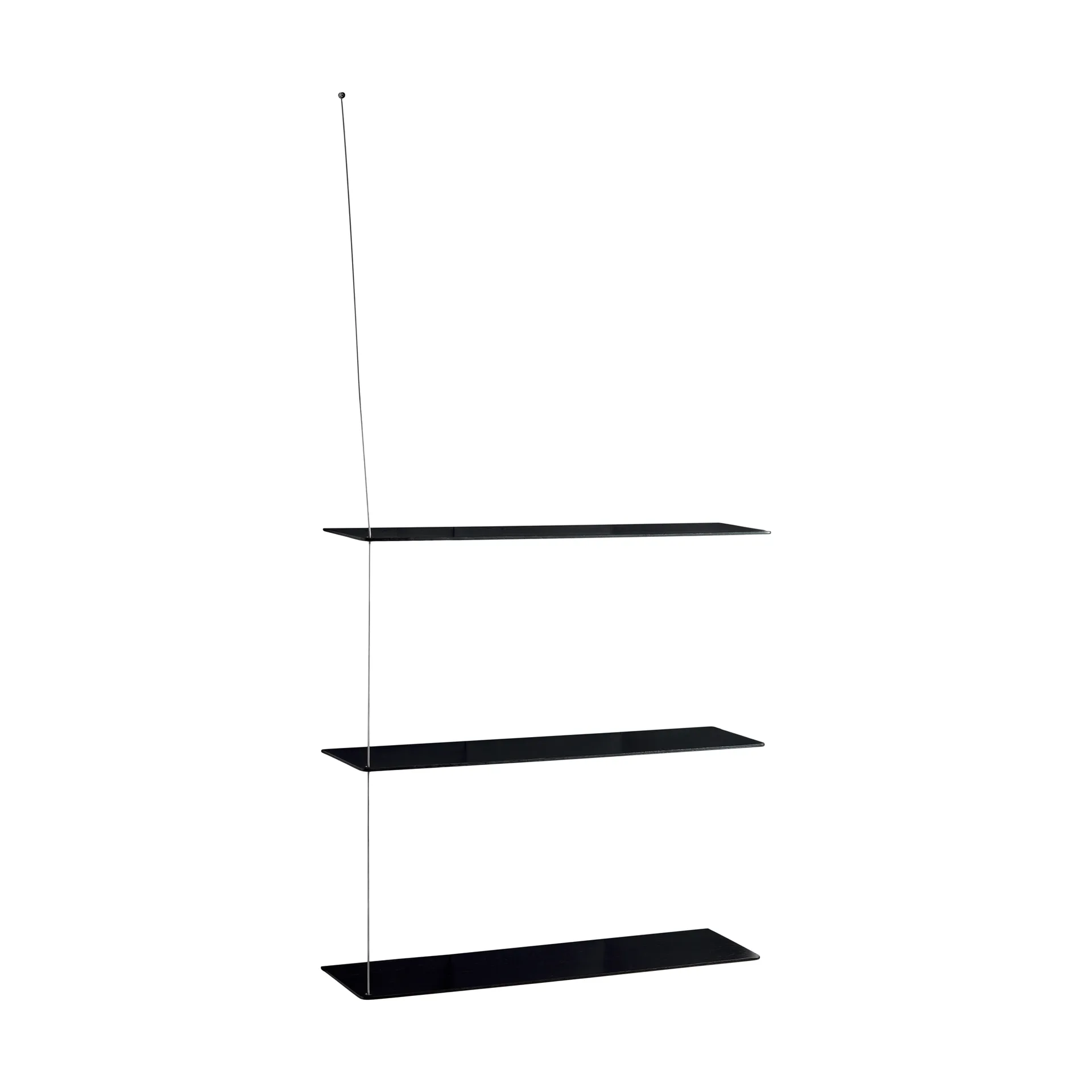 Etagère Stedge, Chêne noir-acier brossé, 80 cm, 3 étagères Woud