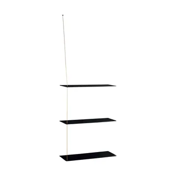 Etagère Stedge - Chêne noir-laiton, 60 cm, 3 étagères - Woud