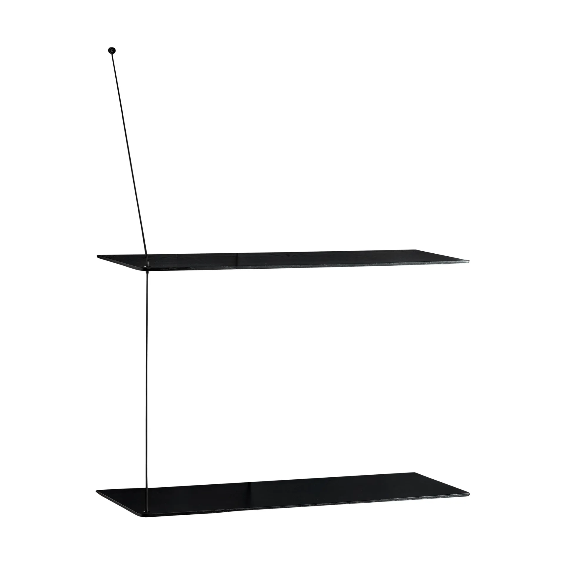 Etagère Stedge Chêne noir-noir, 2 étagères,