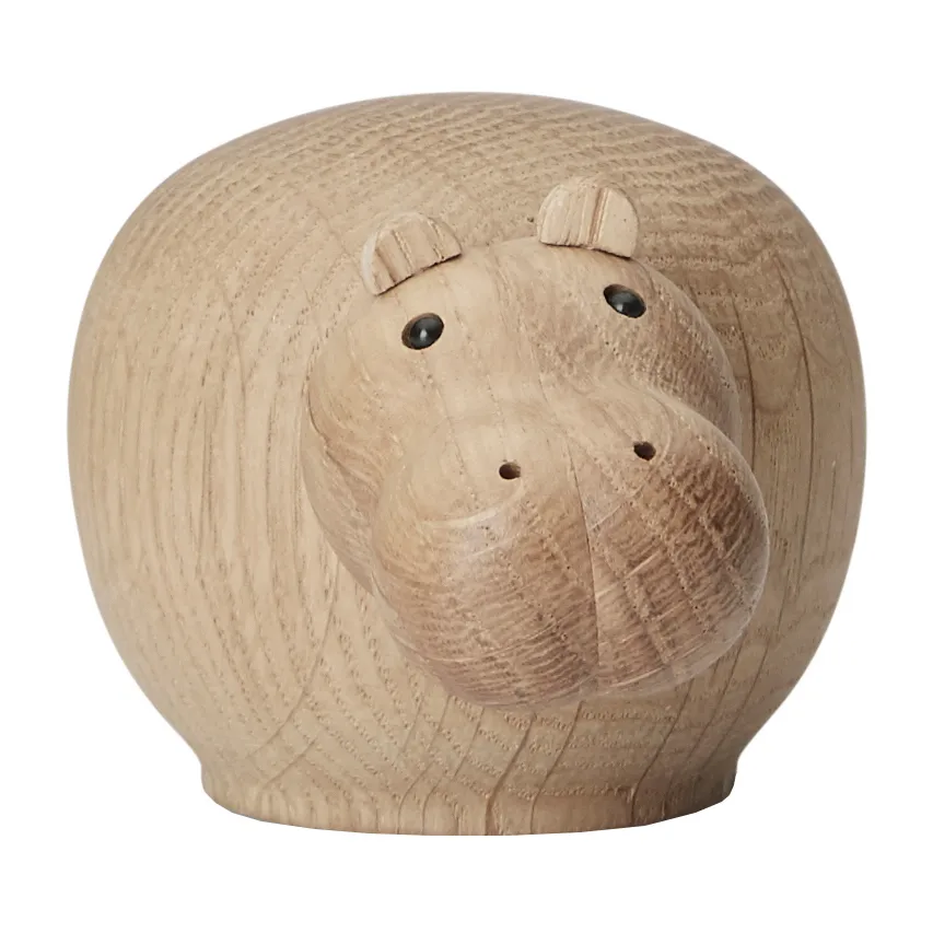 Hippopotame en bois Hibo, Mini Woud