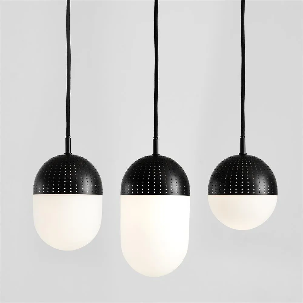 Lampe à suspension Dot moyenne, noir Woud