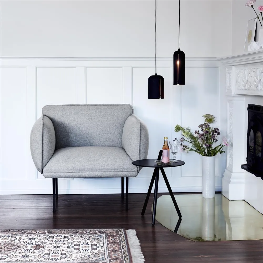 Lampe à suspension Gap courte, noir Woud