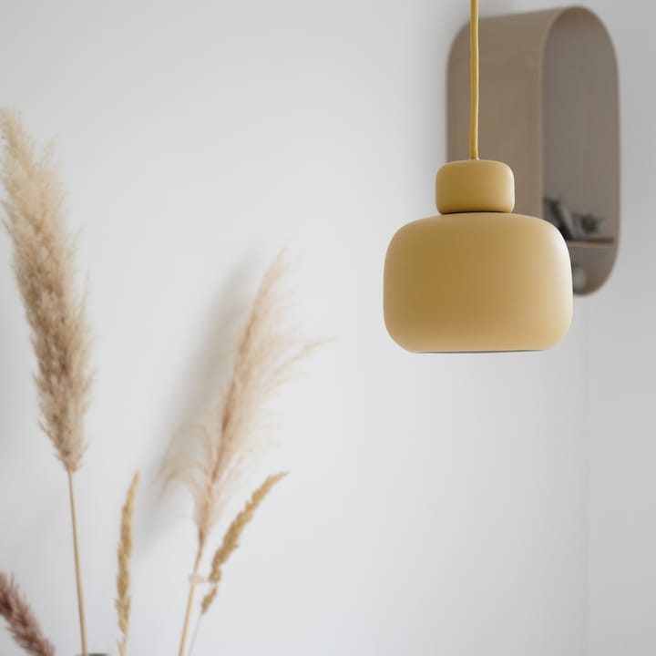 Lampe à suspension Stone petite - Jaune moutarde - Woud