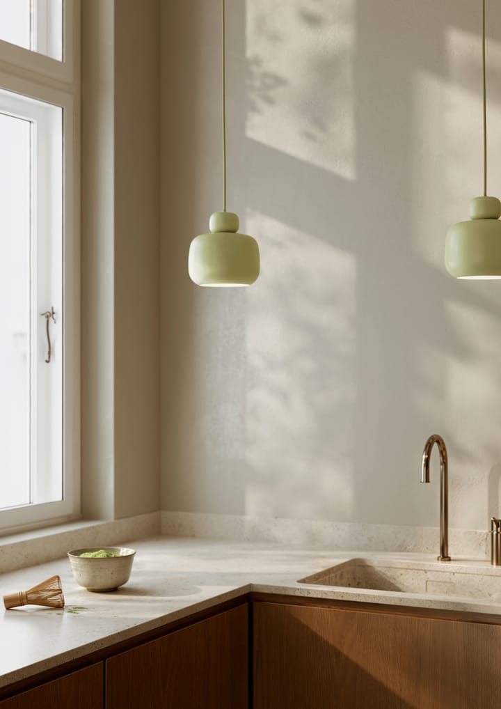 Lampe à suspension Stone small, Matcha green Woud