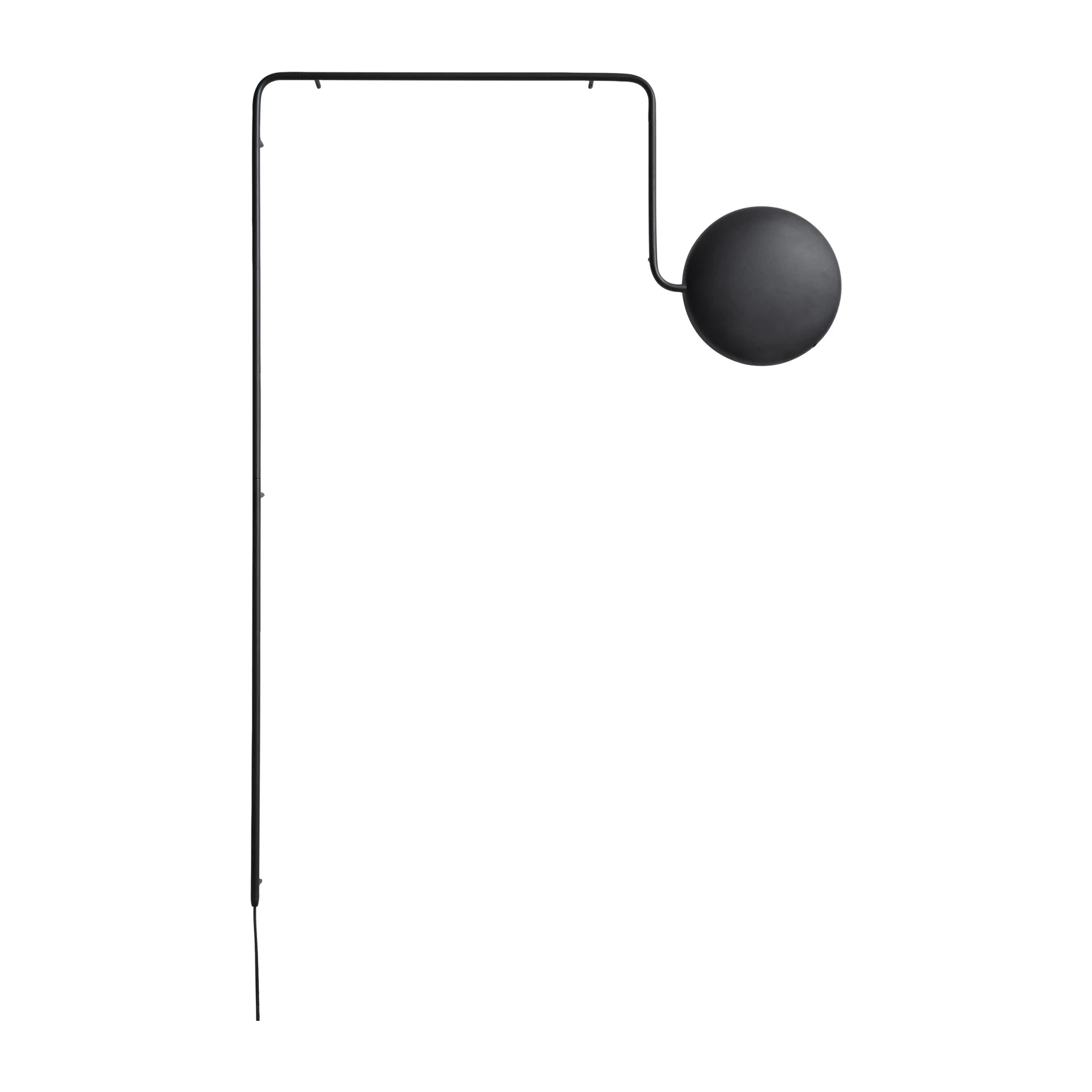 Lampe murale Mercury, Métal peint en noir Woud