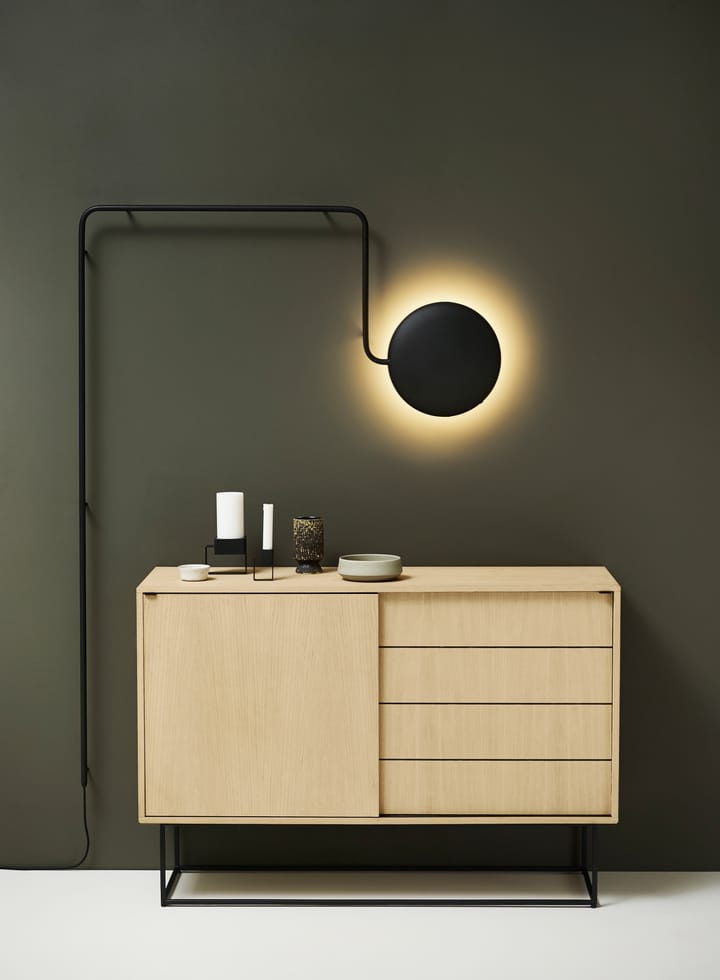 Lampe murale Mercury, Métal peint en noir Woud