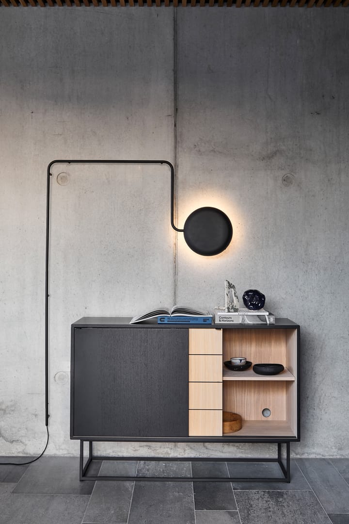 Lampe murale Mercury, Métal peint en noir Woud