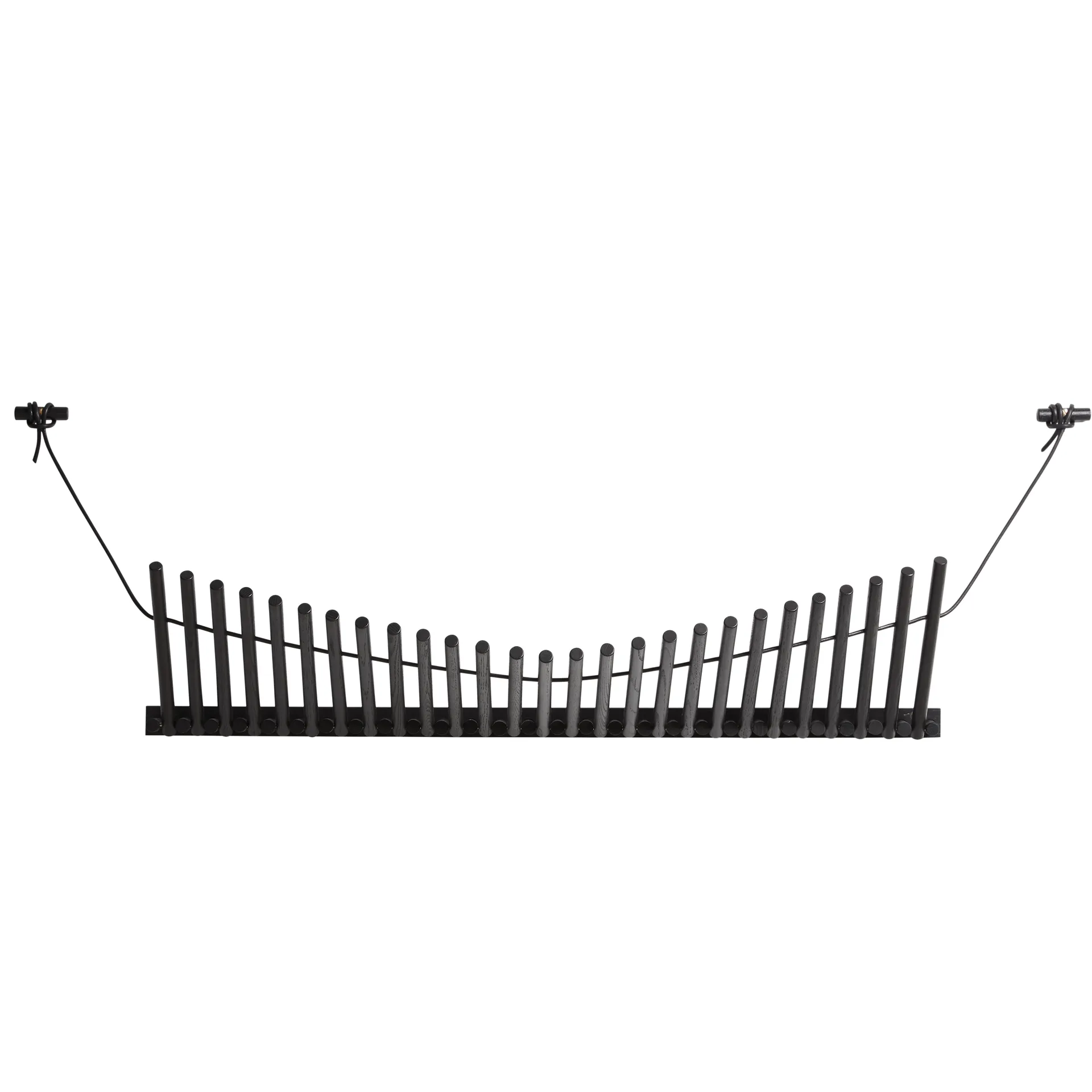 Porte-manteaux Knaegt, chêne peint noir Woud