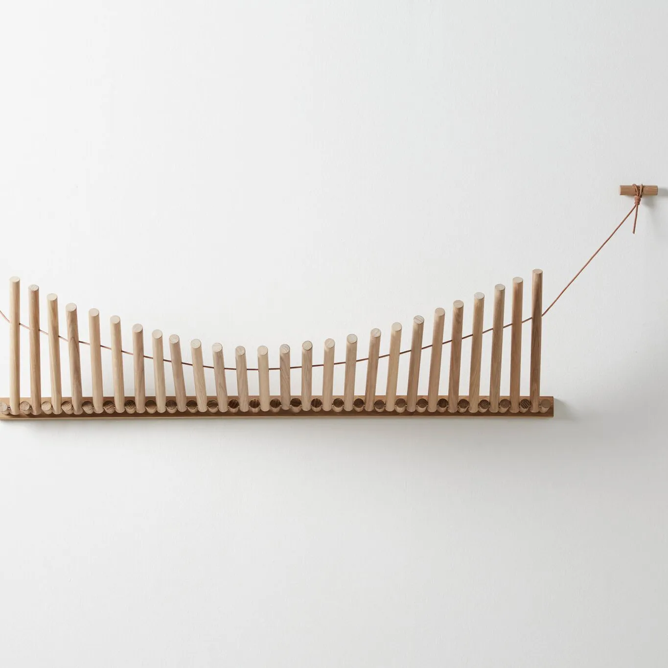 Porte-manteaux Knaegt, chêne pigmenté blanc Woud