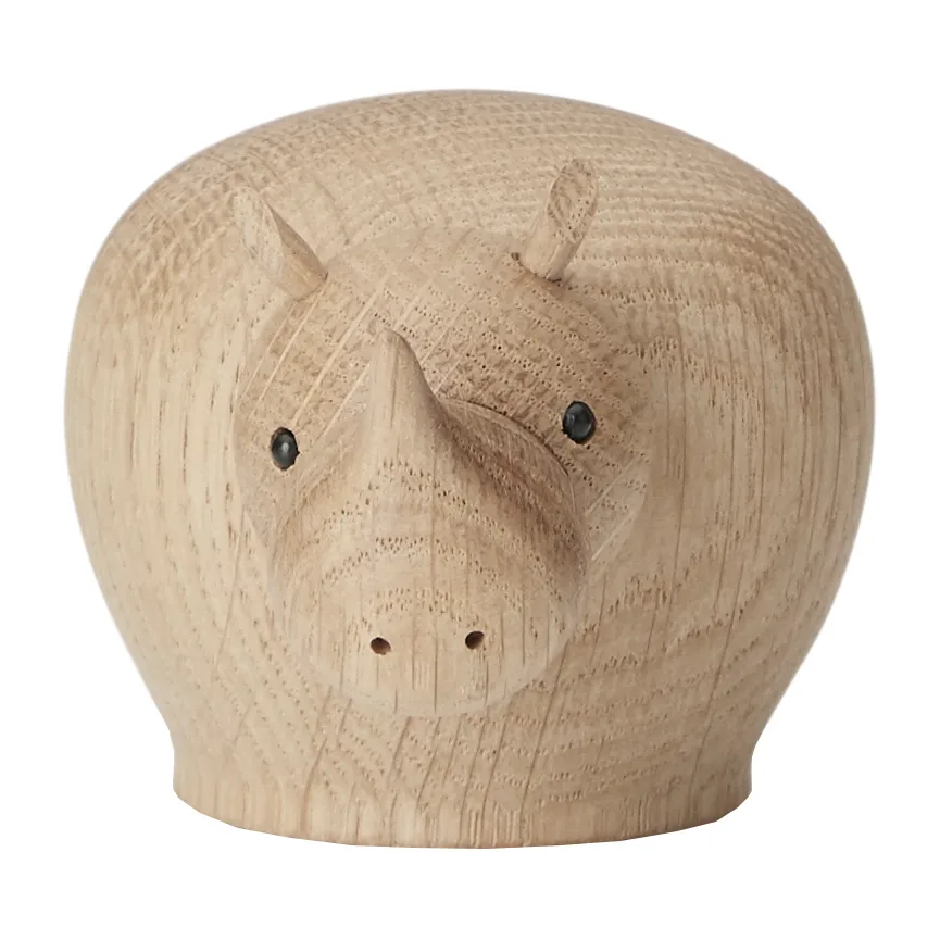 Rhinocéros en bois Rina, Mini Woud