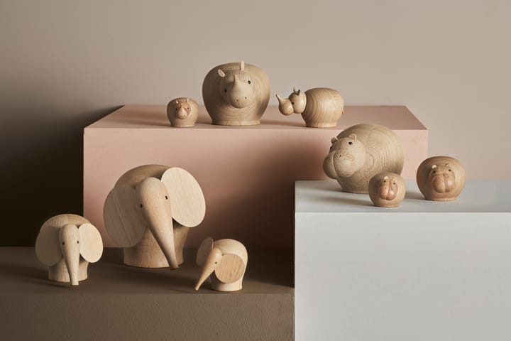 Rhinocéros en bois Rina, Mini Woud