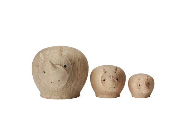 Rhinocéros en bois Rina, Mini Woud