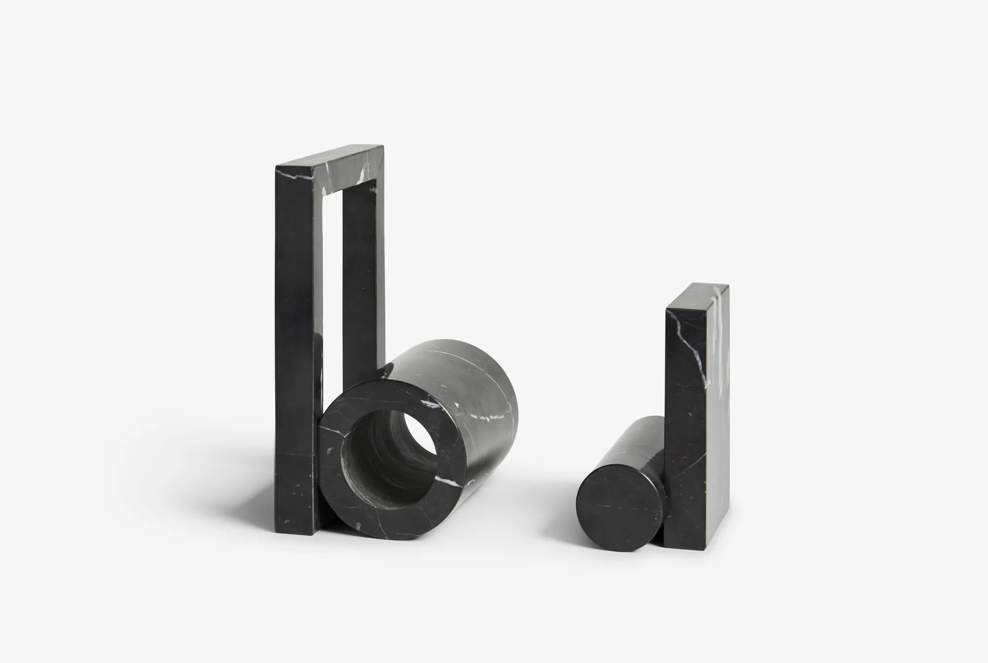 Serre-livres en marbre Booknd, Noir Woud