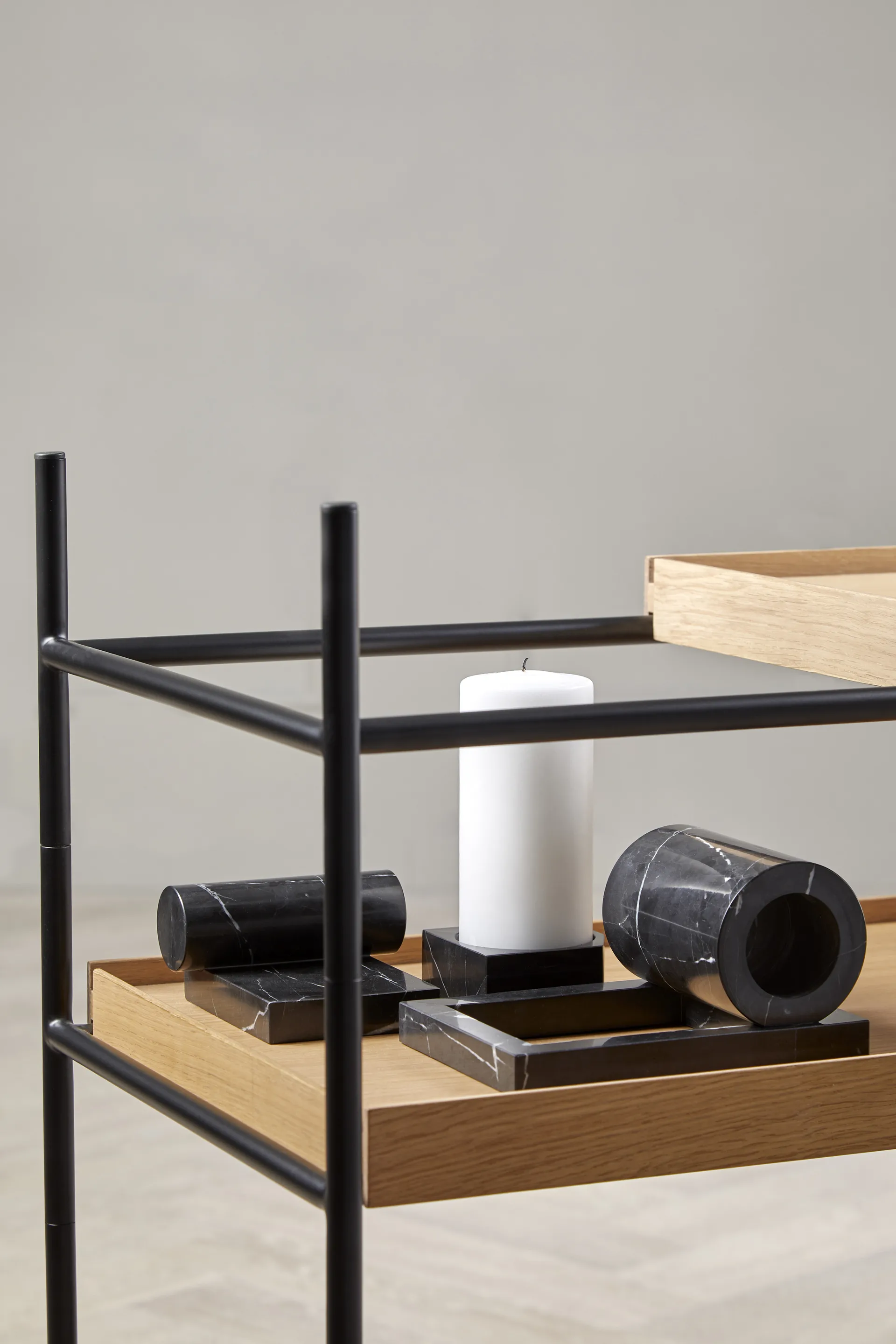 Serre-livres en marbre Booknd, Noir Woud