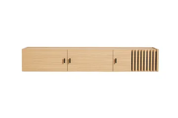 Sideboard Array fixée au mur, 150 cm - Chêne pigmenté blanc - Woud