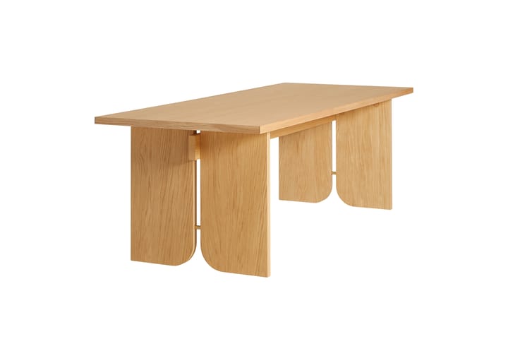 Table à manger Kimono 240x90 cm  , Bois de chêne laqué blanc pigmenté Woud