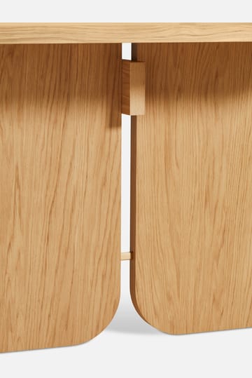 Table à manger Kimono 240x90 cm   - Bois de chêne laqué blanc pigmenté - Woud