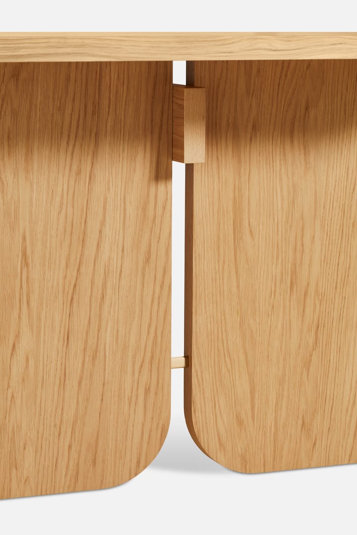 Table à manger Kimono 240x90 cm  , Bois de chêne laqué blanc pigmenté Woud