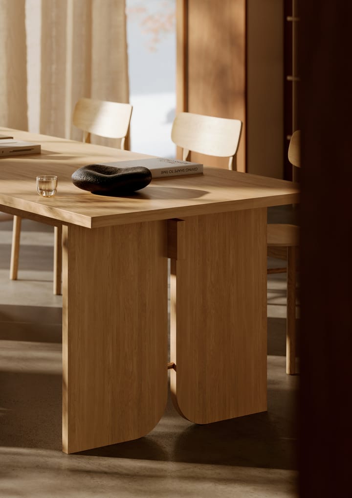 Table à manger Kimono 240x90 cm  , Bois de chêne laqué blanc pigmenté Woud