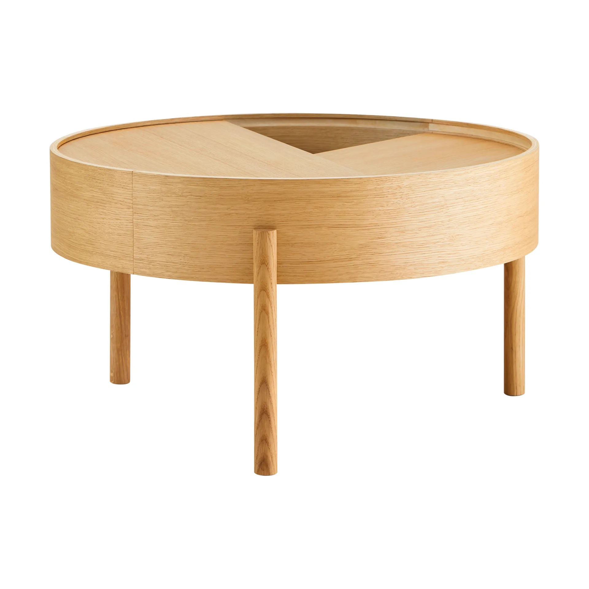 Table basse Arc Ø66 cm, Chêne huilé Woud