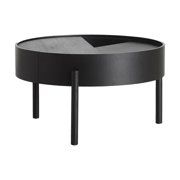 Table basse Arc Ø66 cm - frêne peint noir - Woud
