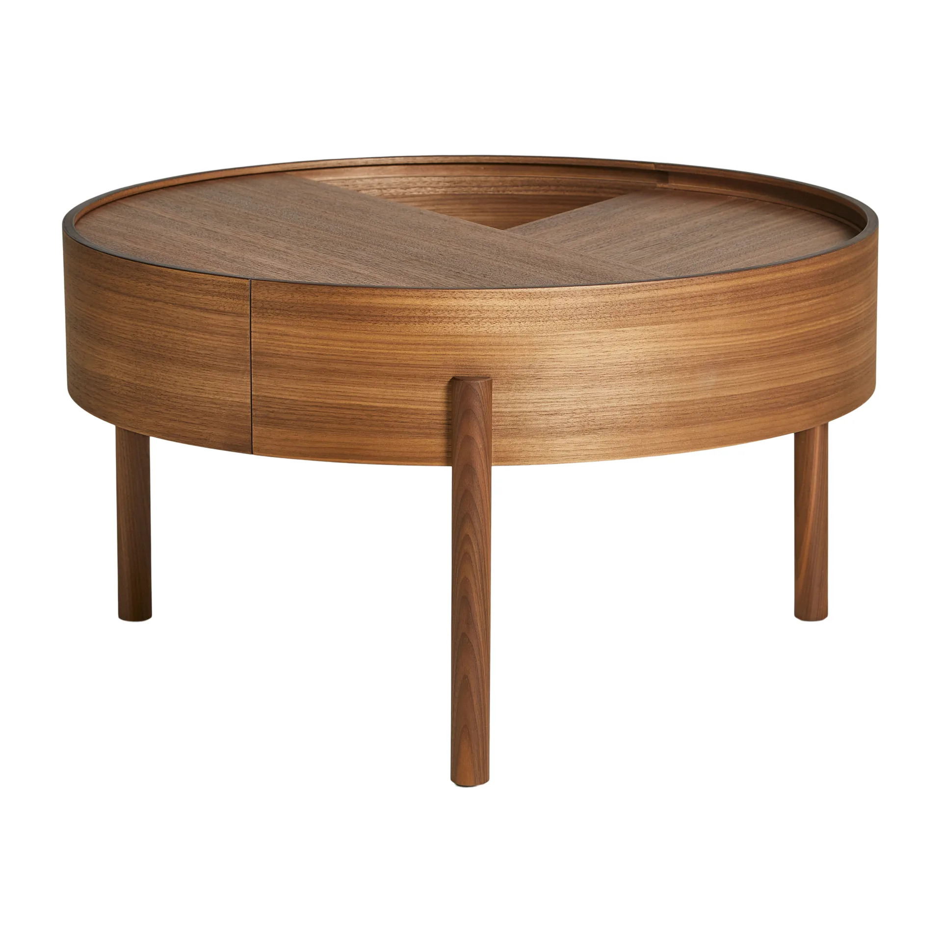 Table basse Arc Ø66 cm, Noyer Woud
